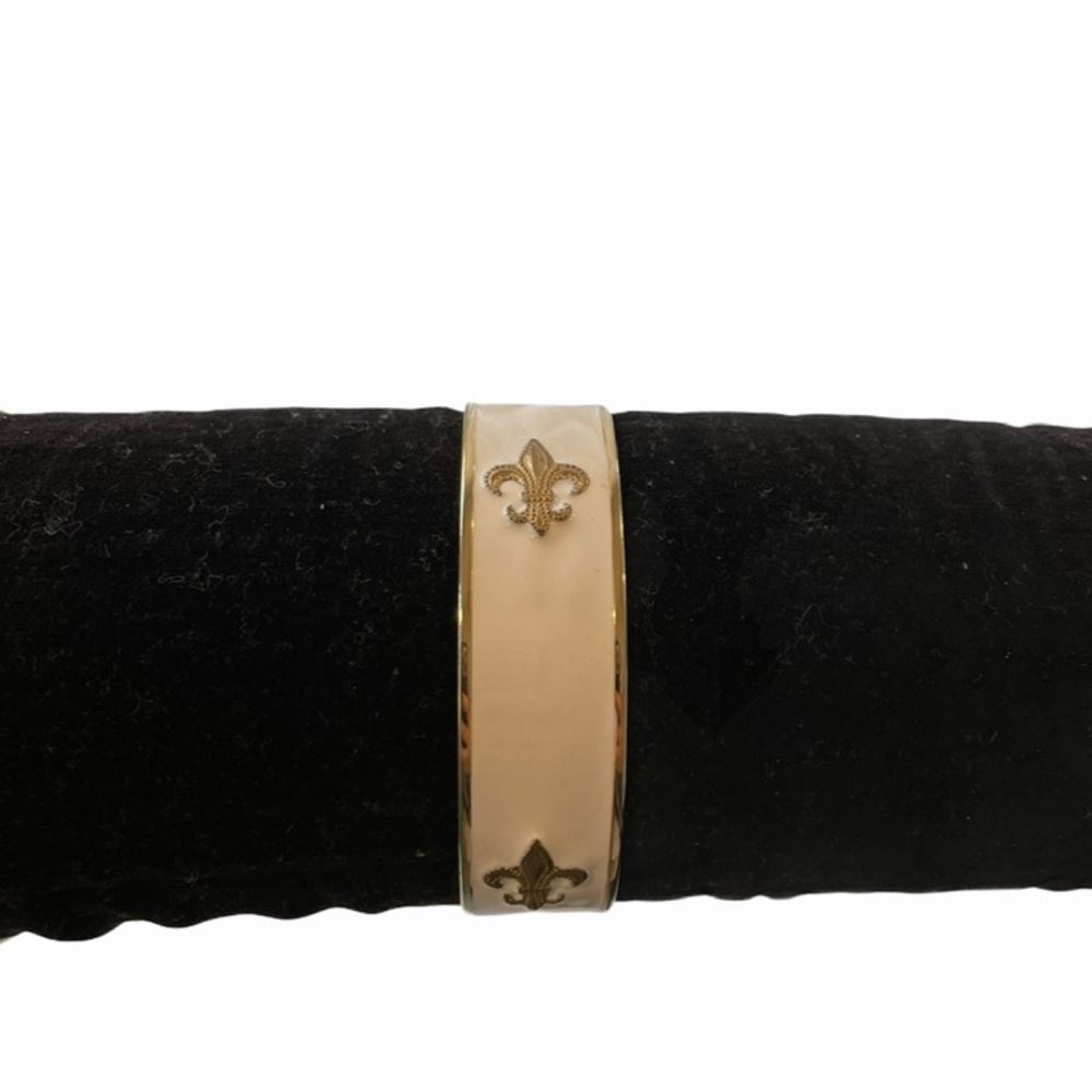 WIMBERLY Enamel and Gold Tone Bangle - Narrow Width